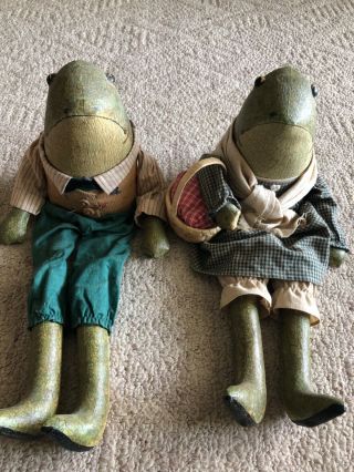 Judy Wachlin Animal Doll Set,  Frogs,  Handmade,  Collectible,  Vintage,  Signed