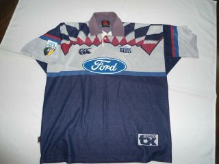 Vintage Auckland Blues Canterbury 1997 Zealand Rugby Jersey Shirt 2xl