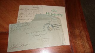 WW2 US ARMY MILITARY 8th Infantry Division Christmas Greeting Card,  Map,  1944 4