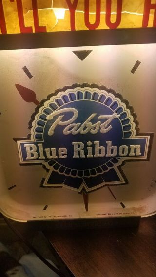 Vintage Pabst Blue Ribbon Clock