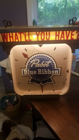 vintage pabst blue ribbon clock 2