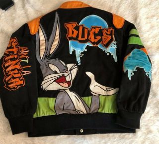 Vintage Jh Design Bugs Bunny Sewn Jacket Coat Youth L (9 - 10)