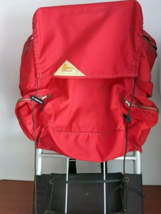 Vintage Kelty Large Red External Frame Hiking Camping Backpack