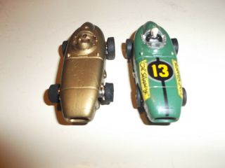 Vintage Aurora Indianapolis Racer Gold Metalic No Head & Green 13