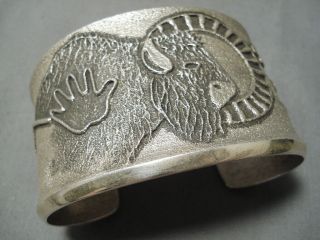So Heavy Vintage Navajo Sterling Silver Native American Bracelet Cuff