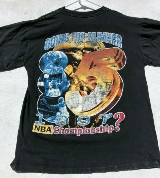 Vintage 90 ' s Chicago Bulls T - Shirt Rap Tee Hip Hop Jordan Pippen Rodman Size XL 4