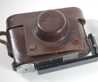 Leica Vintage Brown Leather Camera Case & Flash Holder - Rl