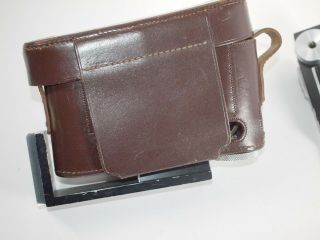 Leica Vintage Brown Leather Camera Case & Flash Holder - RL 2