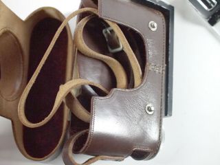 Leica Vintage Brown Leather Camera Case & Flash Holder - RL 3