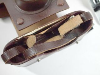 Leica Vintage Brown Leather Camera Case & Flash Holder - RL 4