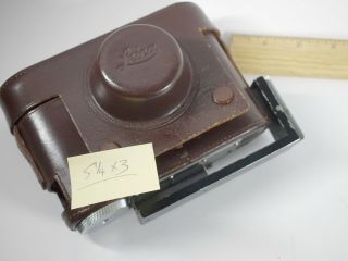Leica Vintage Brown Leather Camera Case & Flash Holder - RL 5