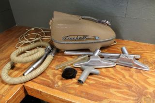 Vintage Interstate Compact Canister Vacuum Cleaner With Accessories