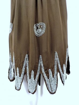 ANTIQUE 1920’S HAND BEADED FLAPPER DRESS BOTTOM / SKIRT 2