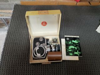 Vintage Bolex Paillard D8LA,  Camera,  3 Kern Lens,  and instructions 3