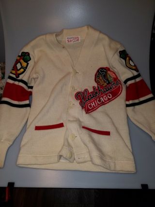 Vintage Chicago Blackhawks Ladies Sweater From Gunzos Of Berwyn Il