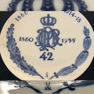 Antique Meissen Porcelain Regimental Plate