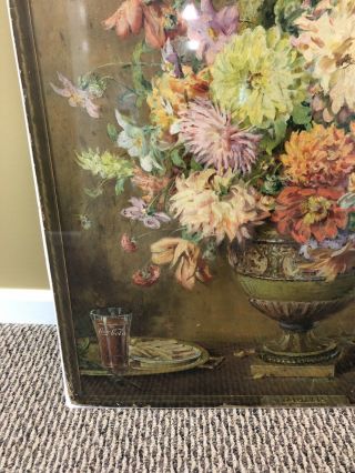 Coca - Cola Cardboard 1920’s “Dahlia” Center Piece Rare Vintage Antique 7