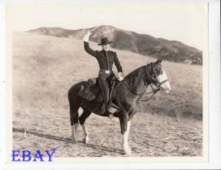 Gary Cooper On Horse Vintage Photo Only The Brave