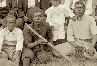 1890s era photo Glass Negative early BASEBALL Team African American Players RARE 2