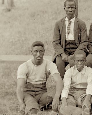 1890s era photo Glass Negative early BASEBALL Team African American Players RARE 4