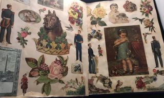 Antique Victorian Scrapbook - Die Cuts,  Trade Cards 43 Pps 640 Plus Late 1800’s 6