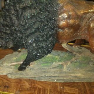 Vintage Large Buffalo Statue,  American Bison 3