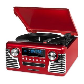 Vinyl Record Player Bluetooth Usb Turntable Vintage 3 - Speed Retro Radio Stereo