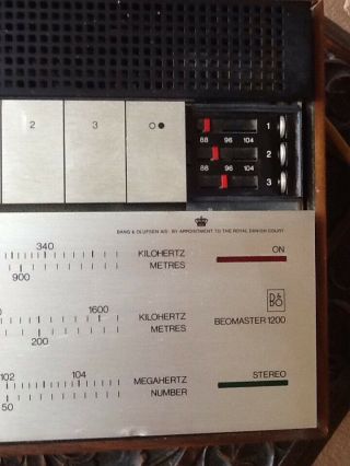Bang & Olufsen Beomaster 1200 1973 Vintage Hi Fi Receiver radio Amp One Owner 5