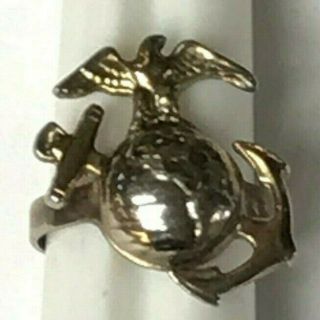 Vintage Wwii Usmc Us Marine Corps Sweetheart Jewelry Ring Eagle Globe Anchor Ega