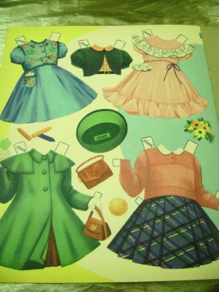 VTG PAPER DOLLS 1950 JANE JEAN JOAN MERRILL ULTRA RARE UNCUT SET 8