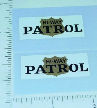Mini Tonka Jeep Hiway Patrol Door Stickers Tk - 157