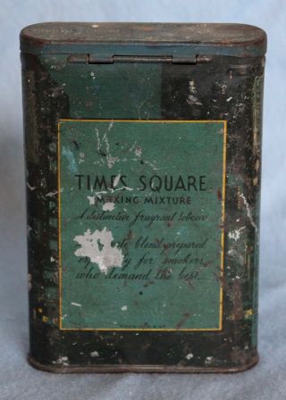 Vintage TIMES SQUARE Tobacco Pocket Tin 2