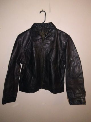 Vintage Wilsons Leather Mens Jacket Coat Brown 90s Large Bomber