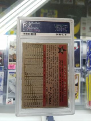 1958 Topps MICKEY MANTLE All - Star 487 PSA 3 VG Graded Baseball Card.  Vintage. 2