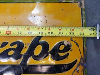 Large Vintage 1930s NuGrape Embossed Metal Sign Approximately 11 