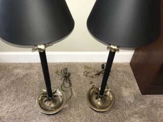 VINTAGE Mid Century Brass Lamps By Frederick Cooper Buffet 5