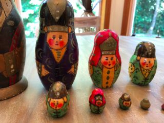 Vintage Russian/Soviet Union Nesting Dolls Complete Set of 11. 7