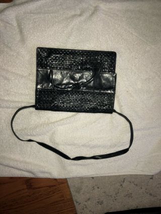 Vintage Woven Envelope Fendi Bag With Removable Strap