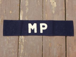 Wwii Ww2 Us Army Military Police Mp Blue Wool Arm Band