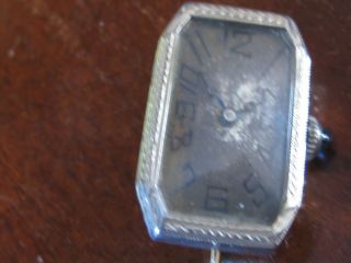 Antique Victorian Gold Watch Stick Pin 14k White Gold 2