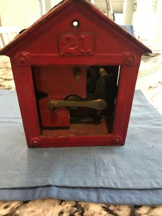 Vintage Gamewell ?? Fire Alarm Box Measurement 8.  5” X 6.  5”