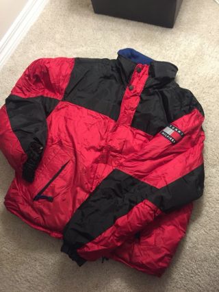Vintage Tommy Hilfiger Outdoors Parka Jacket Size Xl Red