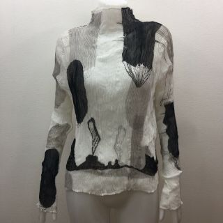 Authentic Issey Miyake Turtleneck Tops Blouses Woman’s Design Sexy Vintage Japan