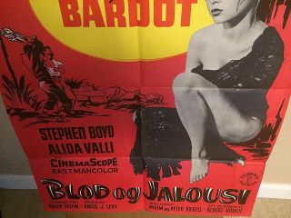 1958 ULTRA RARE DANISH ORIG BRIGITTE BARDOT 