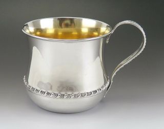 Antique C1900 Gorham Sterling Silver Gold Interior Mug Or Cup No Mono