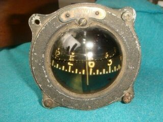 Vintage Carwil Model 61 Aviation Compass For Piper Cub,  Beechcraft,  Etc.