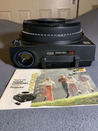 Vintage Kodak Carousel 750h Slide Projector With Remote