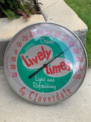Vintage Lively Limes Outdoor Thermometer By Cloverdale -
