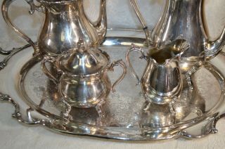 Vintage Rogers Reflections 5 Piece Coffee / Tea Set 3