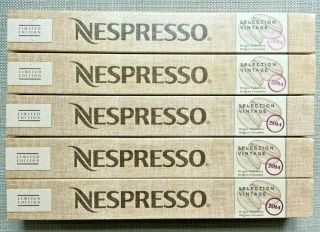 50 Nespresso Capsules Selection Vintage 2014 Limited Edition 5 Sleeves